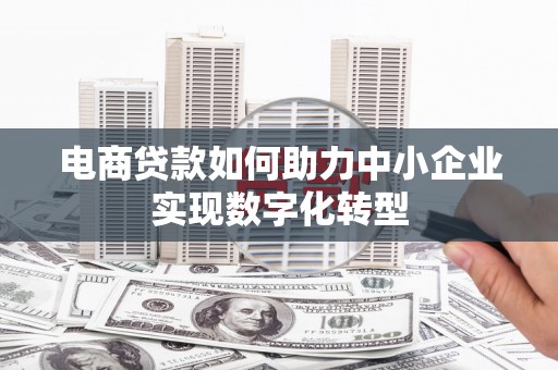 乐昌电商贷款如何助力中小企业实现数字化转型
