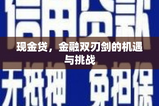 乐昌现金贷，金融双刃剑的机遇与挑战
