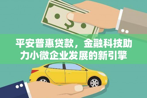 乐昌平安普惠贷款，金融科技助力小微企业发展的新引擎