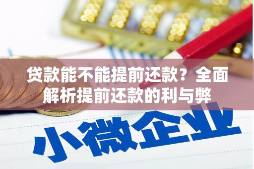 乐昌贷款能不能提前还款？全面解析提前还款的利与弊