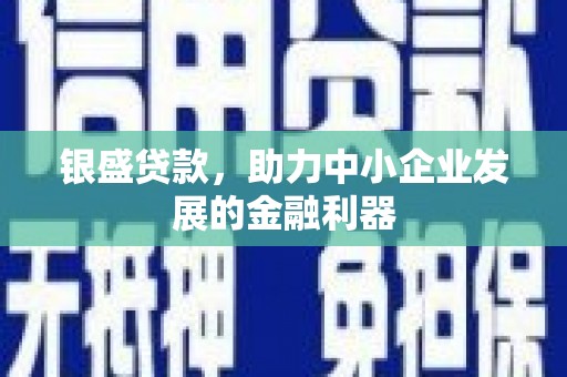 乐昌银盛贷款，助力中小企业发展的金融利器