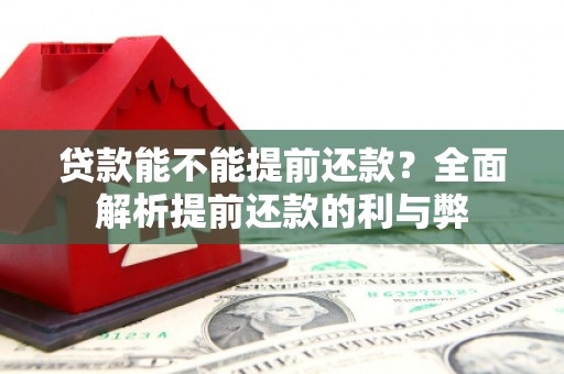 乐昌贷款能不能提前还款？全面解析提前还款的利与弊
