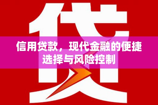 乐昌信用贷款，现代金融的便捷选择与风险控制