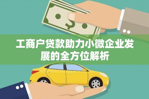 乐昌工商户贷款助力小微企业发展的全方位解析
