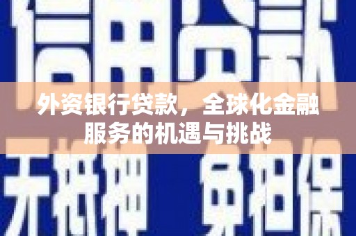 乐昌外资银行贷款，全球化金融服务的机遇与挑战