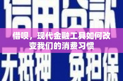 乐昌借呗，现代金融工具如何改变我们的消费习惯