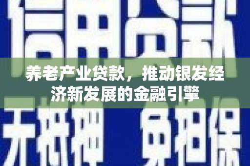 乐昌养老产业贷款，推动银发经济新发展的金融引擎