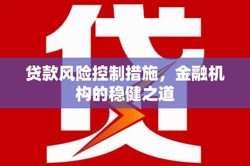 乐昌贷款风险控制措施，金融机构的稳健之道