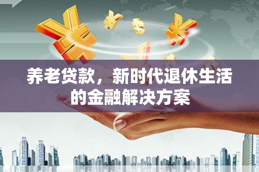 乐昌养老贷款，新时代退休生活的金融解决方案